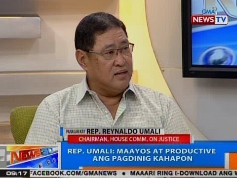 NTG: Rep. Umali: Maayos at productive ang pagdinig kahapon