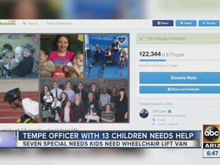 Tempe officers taking action to help detective with 7 adopted kids