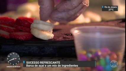 Barca de açaí vira moda e invade as praias de São Paulo
