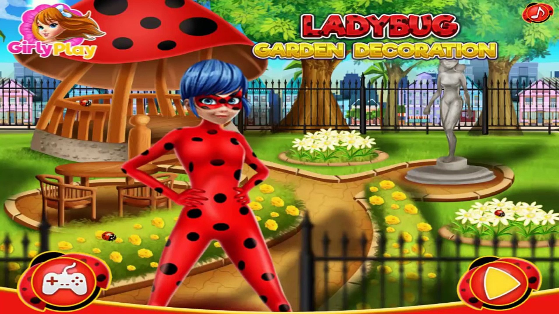 Ladybug Garden Decoration - Miraculous Ladybug and Cat Noir Games