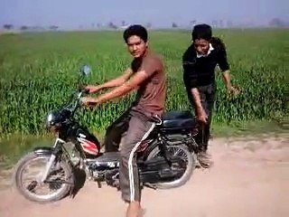 Verry funny local boys  bike stunt