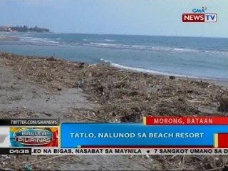 BP: Tatlo, nalunod sa beach resort