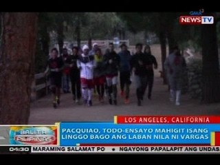 Download Video: Pacquiao, todo-ensayo mahigit isang linggo bago ang laban nila ni Vargas