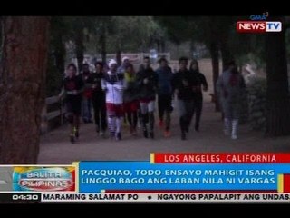 Pacquiao, todo-ensayo mahigit isang linggo bago ang laban nila ni Vargas