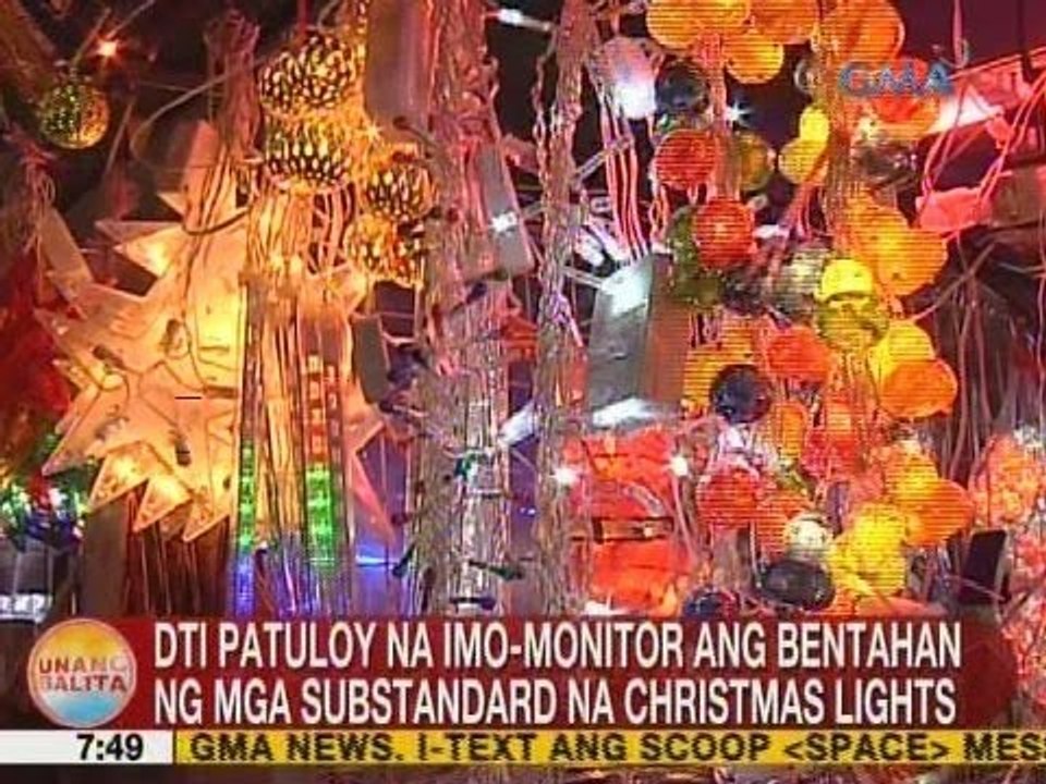 UB: DTI, patuloy na imo-monitor ang bentahan ng mga substandard na Christmas lights
