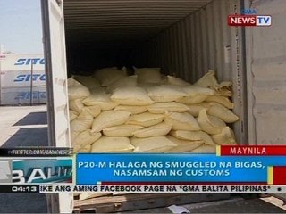 BP: P20-M halaga ng smuggled na bigas, nasamsam ng Customs