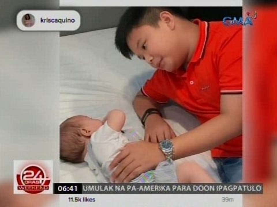 24 Oras: Anak ni Kris Aquino na si Bimby, nakita na ang kapatid niya sa ama