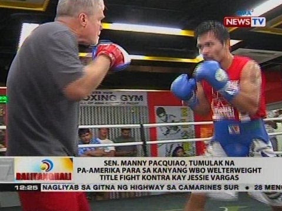 Sen. Pacquiao, tumulak na pa-Amerika para sa kanyang laban kontra kay Jessie Vargas