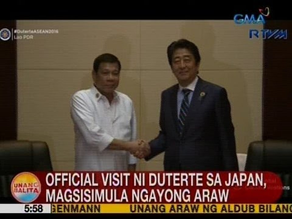 UB: Official visit ni Pres. Duterte sa Japan, magsisimula ngayong araw
