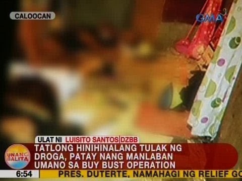 UB: 3 hinihinalang tulak ng droga, patay nang manlaban umano sa buy bust operation sa Caloocan