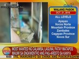 UB: Most wanted ng Calamba, Laguna, patay matapos mauwi sa engkwentro ang pag-aresto sa kanya