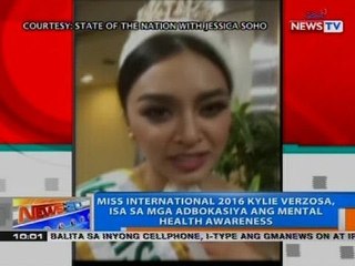 Miss International 2016 Kylie Verzosa, isa sa mga adbokasiya ang mental health awareness