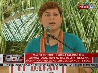 Mayor Duterte, hindi na tatanggalin sa pwesto ang hepe ng Davao City Police