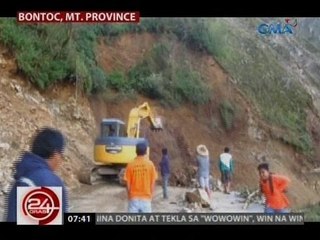 24 Oras: Lupa kung saan nagsasagawa ng clearing operations ang DPWH, gumuho