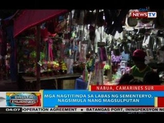 Mga nagtitinda sa labas ng sementeryo, nagsimula nang magsulputan