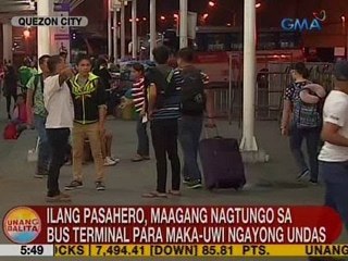 UB: Ilang pasahero, maagang nagtungo sa bus terminal para maka-uwi ngayong Undas