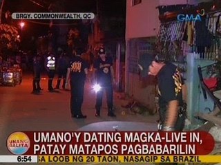 UB: Umano'y dating magka-live in, patay matapos pagbabarilin sa QC