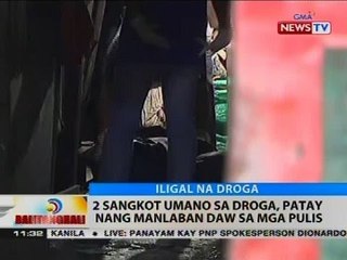 2 sangkot umano sa droga, patay nang manlaban daw sa mga pulis
