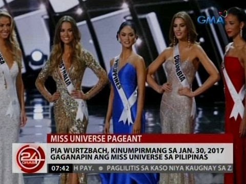 24 Oras: Pia Wurtzbach, kinumpirmang sa Jan. 30, 2017 gaganapin ang Miss U sa Pilipinas