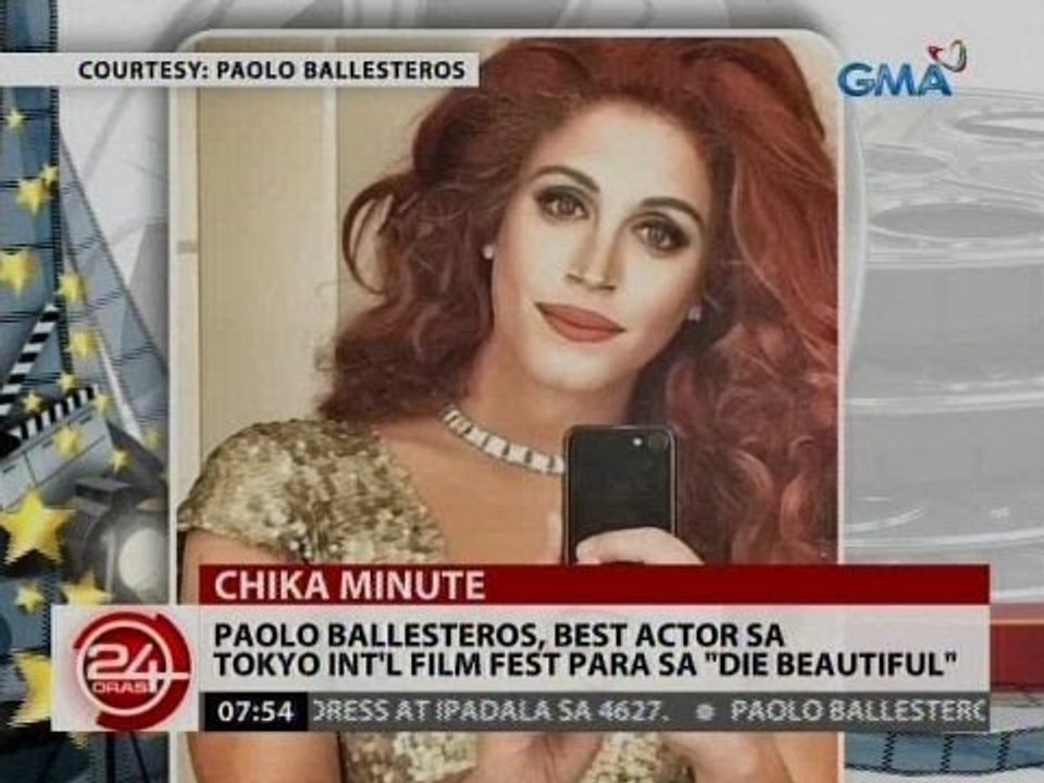 24 Oras: Paolo Ballesteros, best actor sa Tokyo Int'l Film Fest para sa "Die Beautiful"