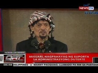 Misuari, nagpahayag ng suporta sa administrasyong Duterte
