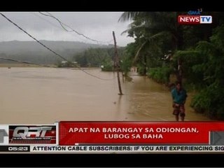 QRT: Apat na barangay sa Odiongan, lubong sa baha