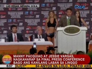 UB: Pacquiao at Vargas, nagkaharap sa final press conference bago ang kanilang laban sa Linggo