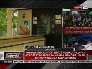 Puntod nina Cory at Ninoy Aquino, Rico yan at Robert Barbers, dinalaw ng mga tagasuporta