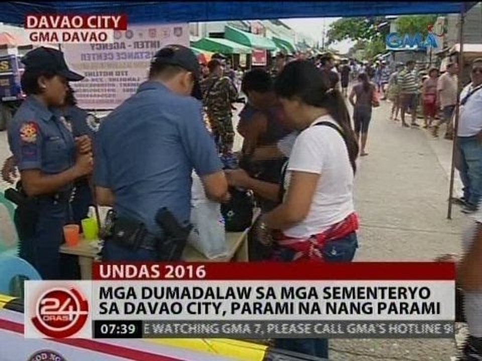 24 Oras: Mga dumadalaw sa mga sementeryo sa Davao City, parami na nang parami