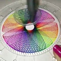 Colorful spirograph patterns