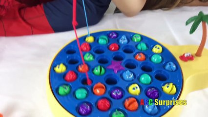 LETS GO FISHING Game XL Spiderman Learn Colors with Princess T Fun Family for 01