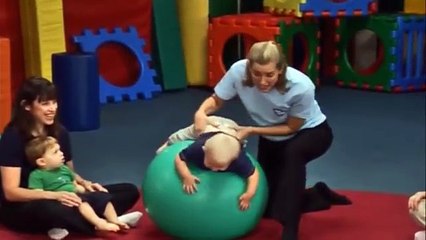 Flying Forward Roll Over Ball | My Gym at Home | BabyFirst TV