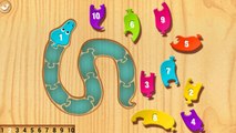 Learn Numbers with Snake Puzzles for Baby or Toddlers Colorful Games for Children