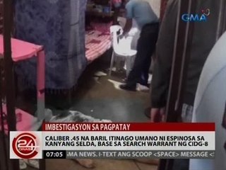 Caliber .45 na baril, itinago umano ni Espinosa sa kanyang selda, base sa search warrant ng CIDG-8