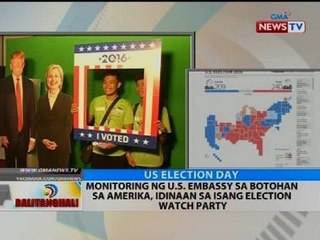 Monitoring ng U.S. Embassy sa botohan sa Amerika, idinaan sa isang election watch party