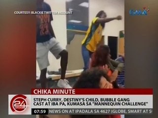 Stephen Curry, Destiny's Child, Bubble Gang cast at iba pa, kumasa sa "Mannequin Challenge"