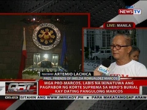 Mga Pro-Marcos, labis na ikinatuwa ang pagpabor ng SC sa hero's burial kay dating Pangulong Marcos
