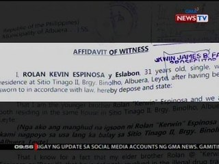 Aabot sa 50 personalidad, tinukoy ni Mayor Espinosa na drug protector umano ng anak niyang si Kerwin