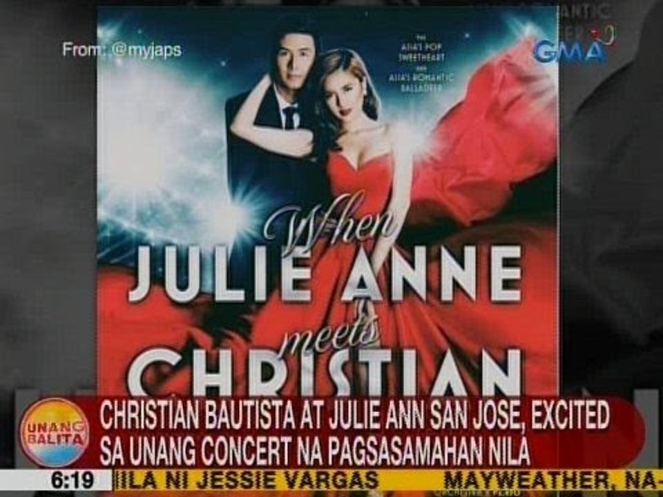 UB: Christian Bautista at Julie Ann San Jose, excited sa unang concert na pagsasamahan nila