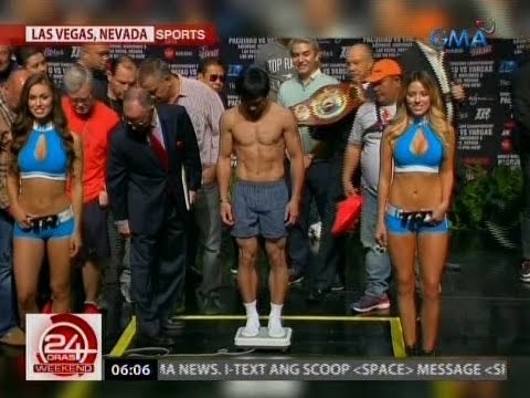24 Oras: Pacquiao at Vargas, kapwa pasok sa timbang para sa WBO Welterweight Division
