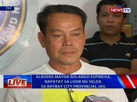 Albuera Mayor Rolando Espinosa, napatay sa loob ng selda sa Baybay City Provincial Jail