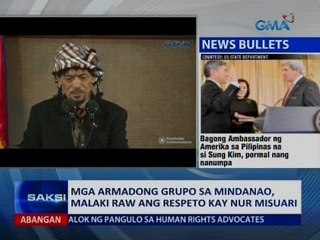 SAKSI: Mga armadong grupo sa Mindanao, malaki raw ang respeto kay Nur Misuari