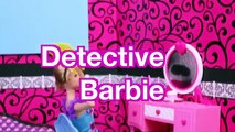Frozen Elsa Steals Barbie Clothes Barbie Police Detective Career DisneyCarToys Frozen Castle
