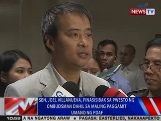 下载视频: Sen. Joel Villanueva, pinasisibak sa pwesto ng Ombudsman dahil sa maling paggamit umano ng PDAF