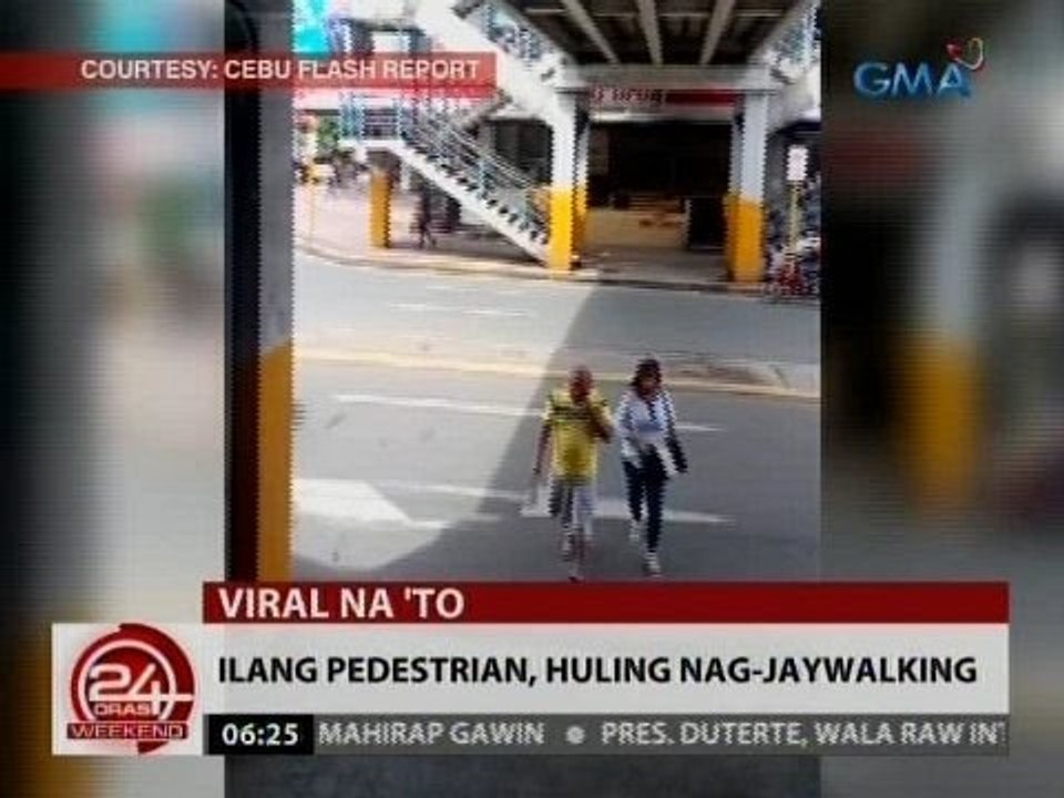24 Oras: Ilang pedestrian, huling nag-jaywalking