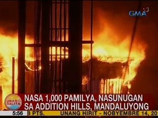 UB: Nasa 1k pamilya, nasunugan sa Addition Hills, Mandaluyong