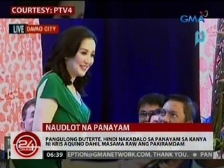 24 Oras: Pang. Duterte, hindi nakadalo sa panayam sa kanya ni Kris Aquino