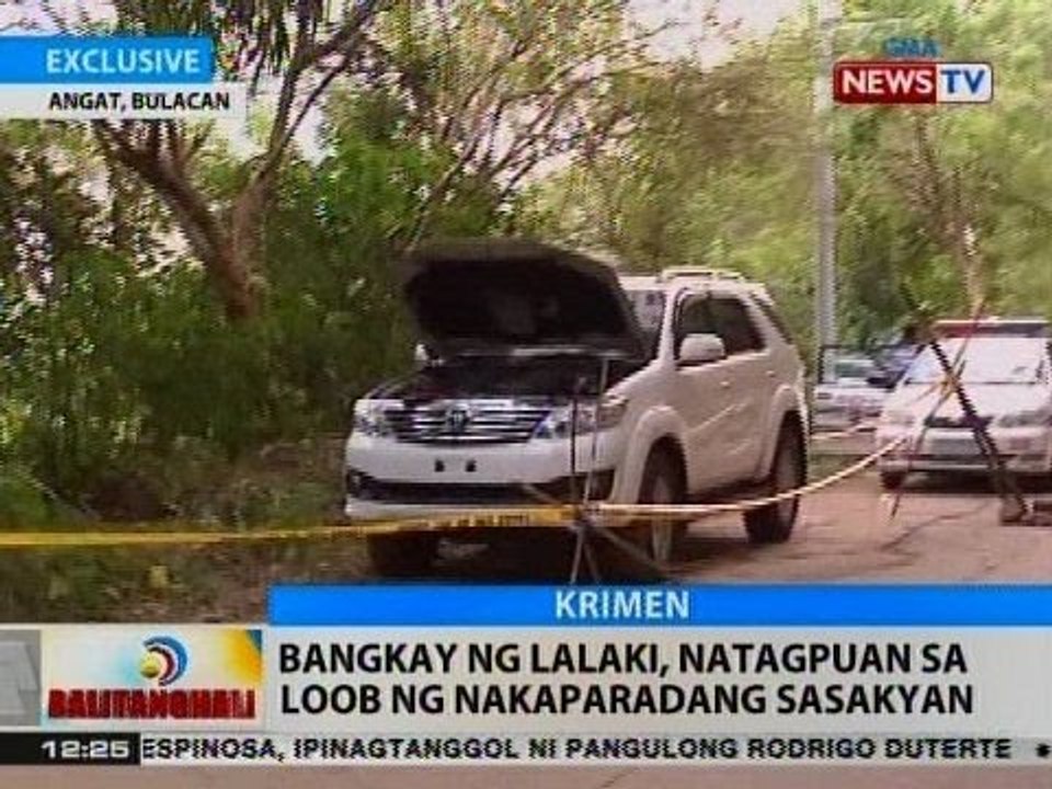 BT: Bangkay ng lalaki, natagpuan sa loob ng nakaparadang sasakyan sa Angat, Bulacan