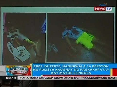 Pres. Duterte, naniniwala sa bersyon ng pulisya kaugnay ng pagkakapatay kay Mayor Espinosa
