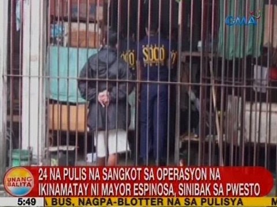 UB: 24 na pulis na sangkot sa operasyon na ikinamatay ni Espinosa, sinibak sa pwesto